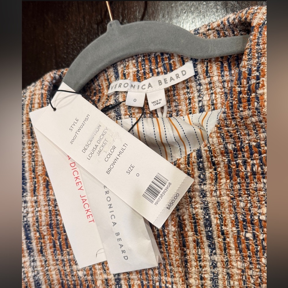 NWT Veronica Beard tweed Louisa Jacket size 0 - Picture 2 of 7